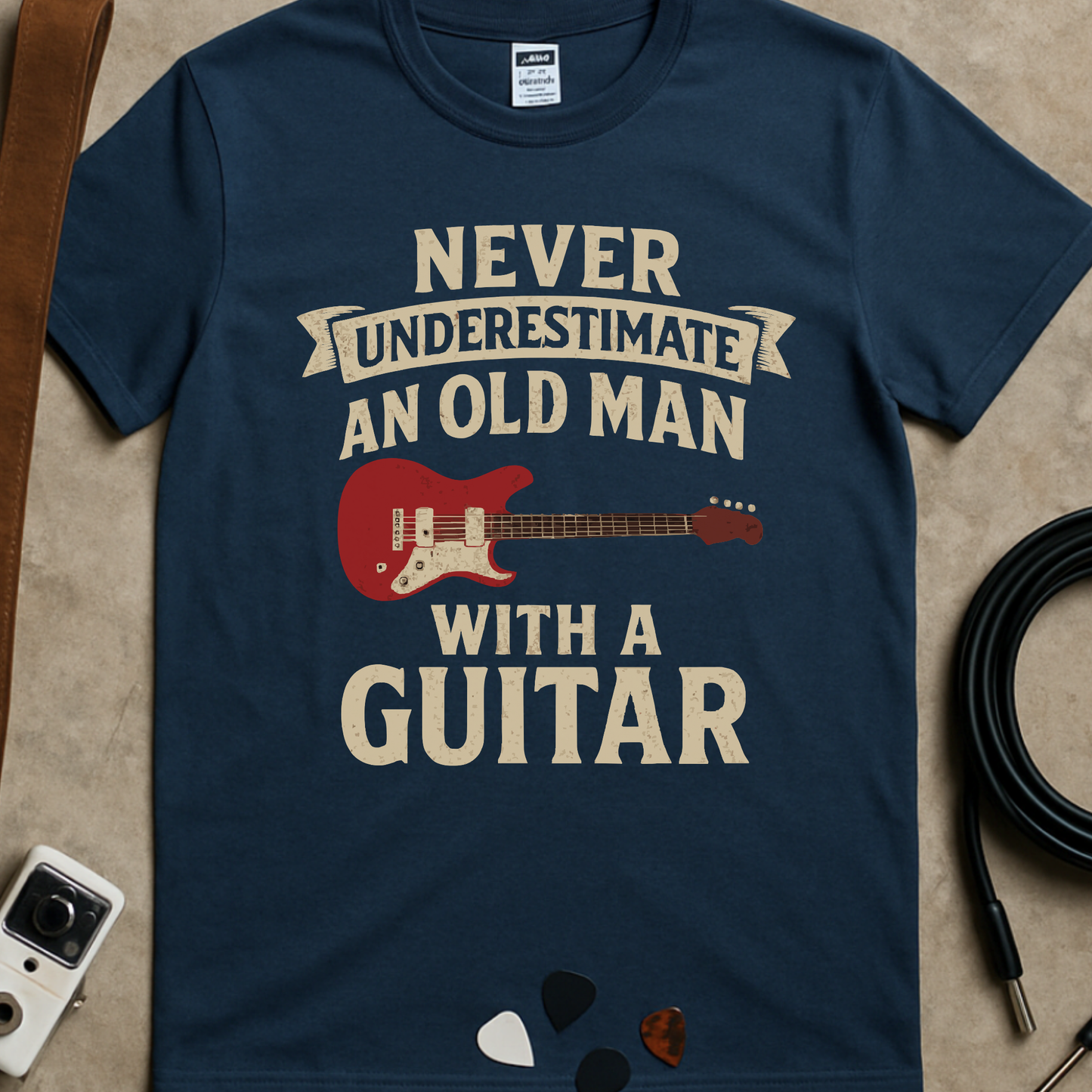 Never Underestimate Guitar 2 T-Shirt