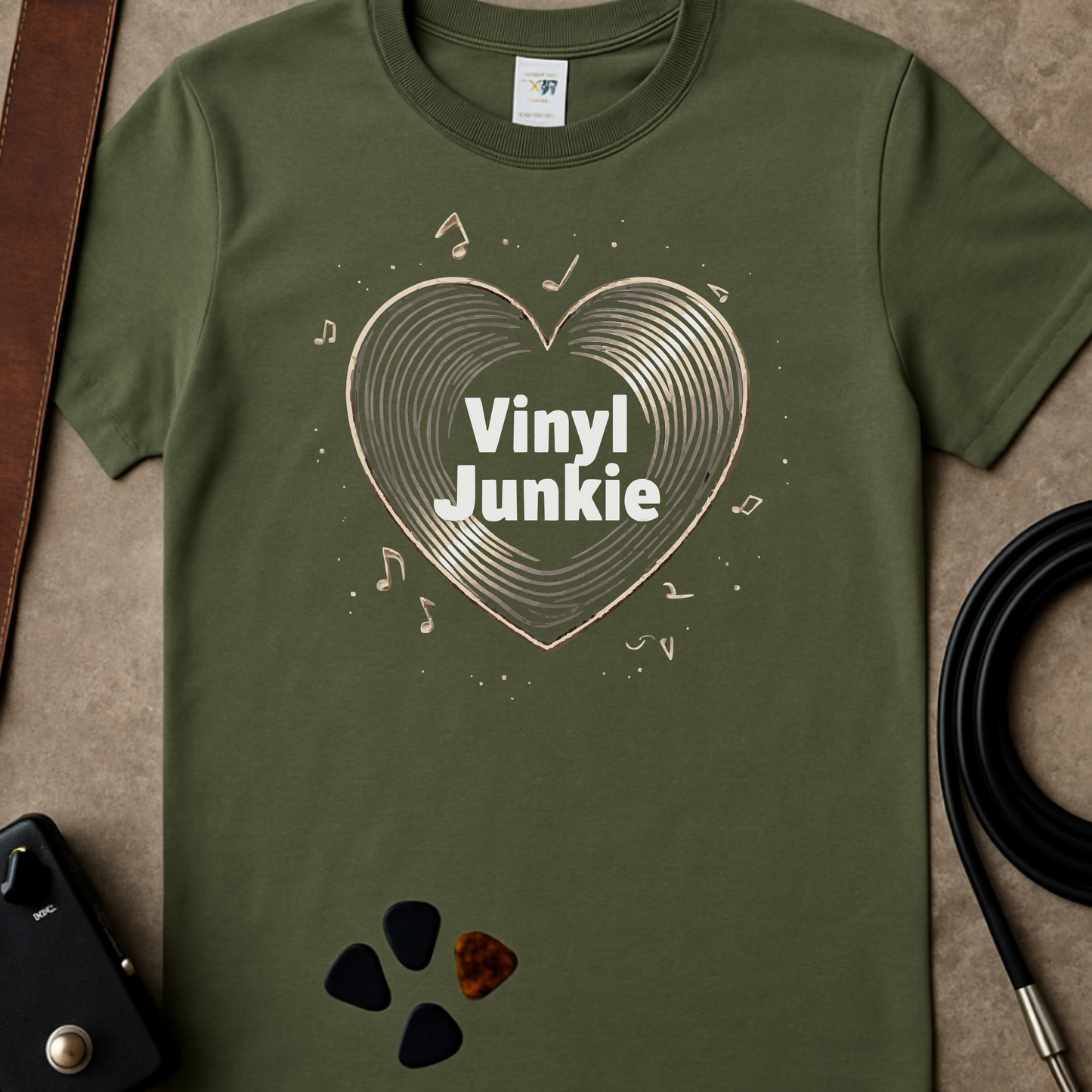 Vinyl Junkie Heart T-Shirt