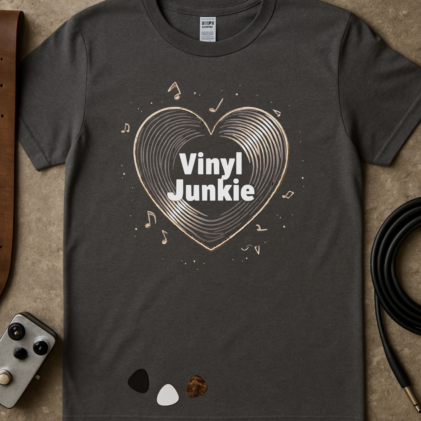 Vinyl Junkie Heart T-Shirt