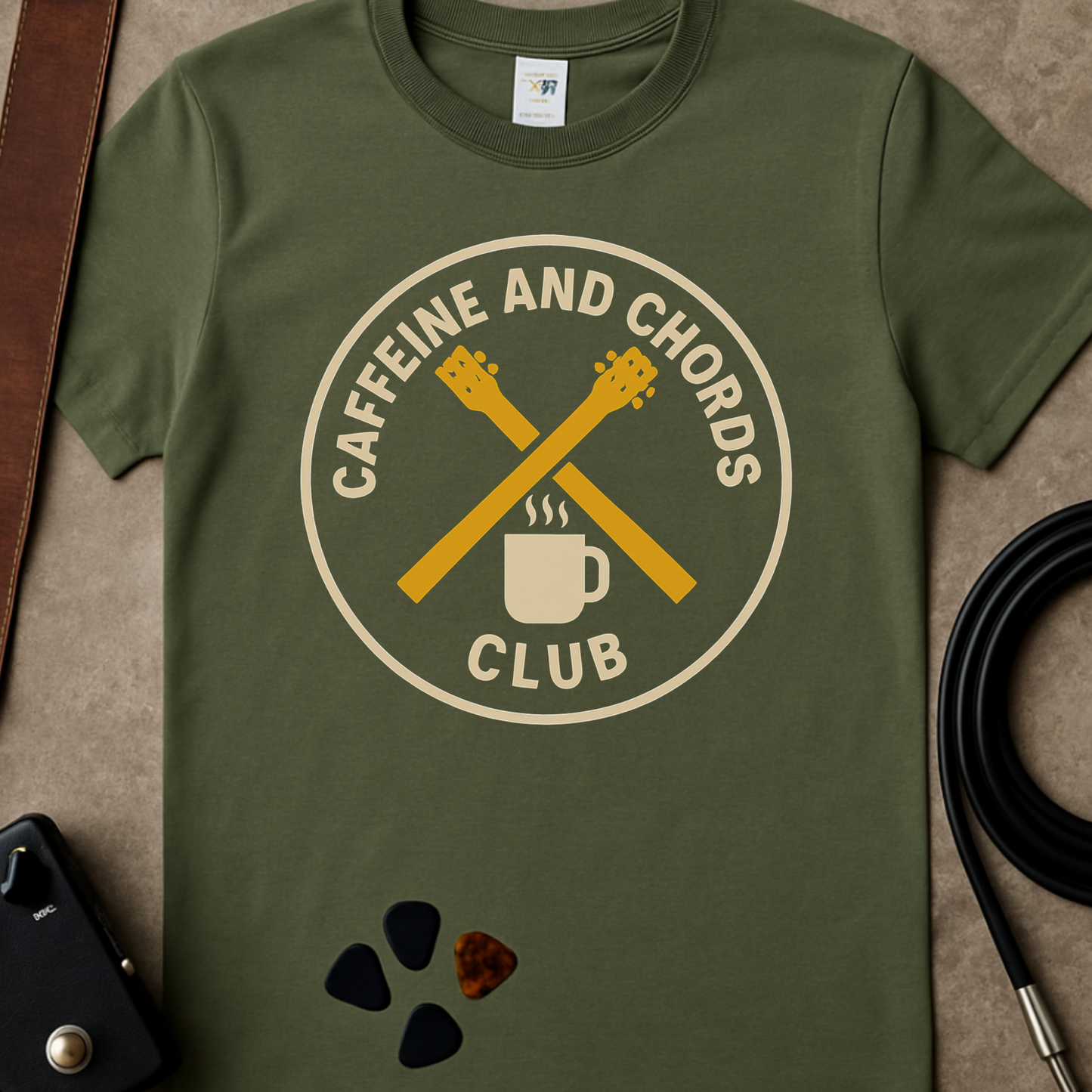 Caffeine And Chords Club T-Shirt