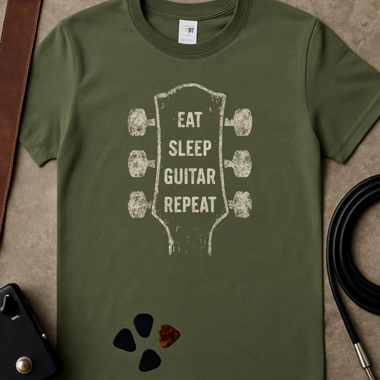 Eat Sleep Guitar Repeat T-Shirt