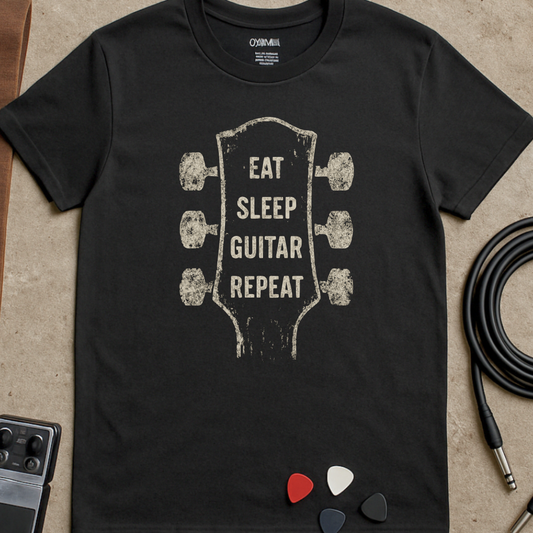 Eat Sleep Guitar Repeat T-Shirt