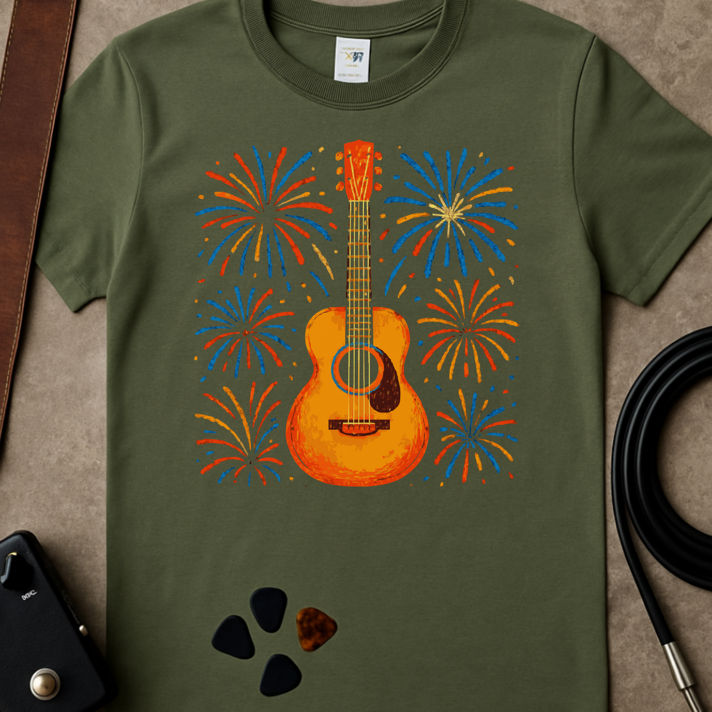 Guitar Fireworks T-Shirt