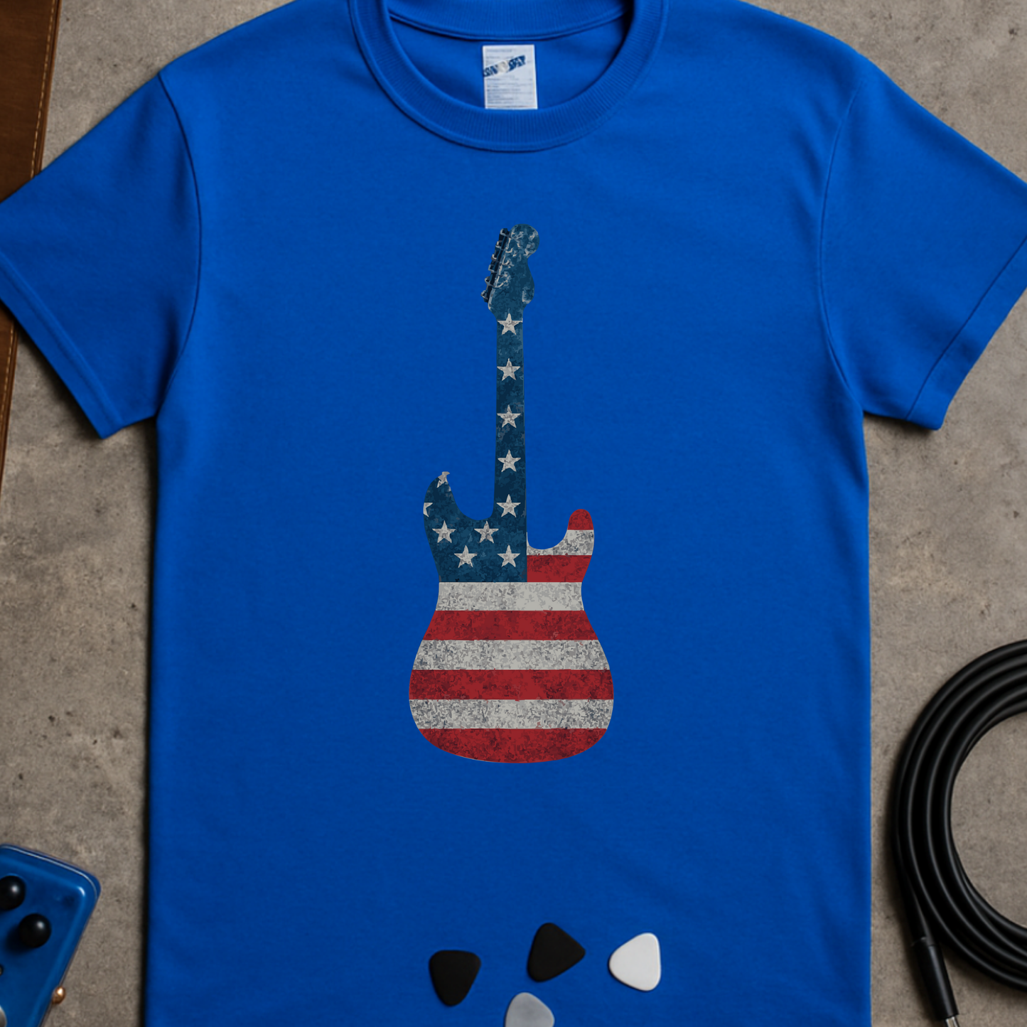 Guitars And Stripes T-Shirt