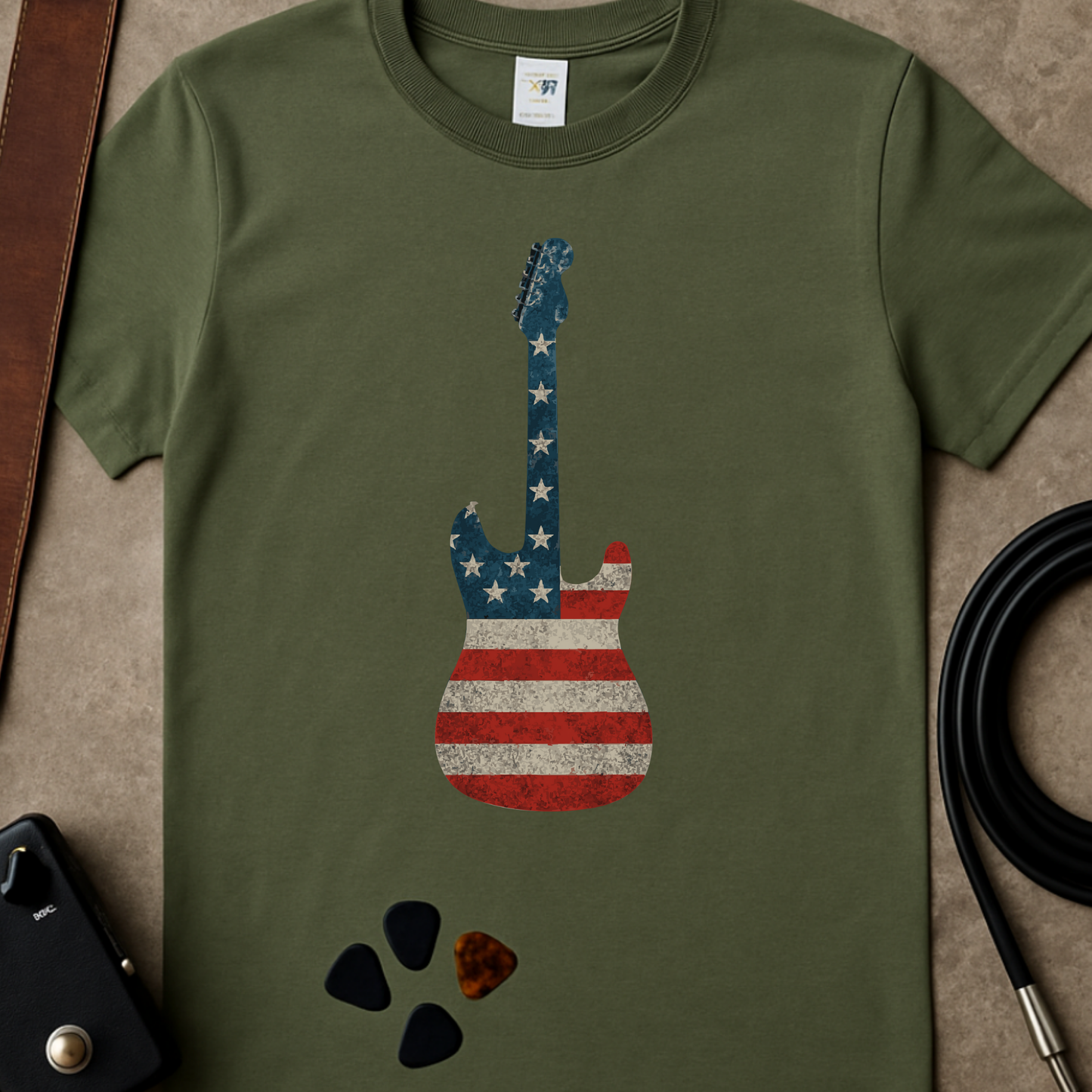 Guitars And Stripes T-Shirt