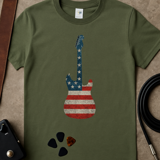 Guitars And Stripes T-Shirt