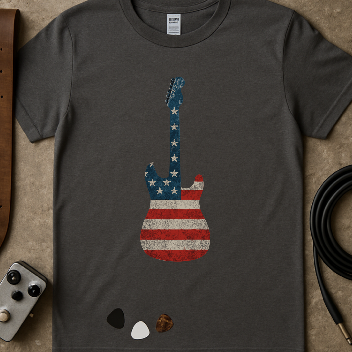 Guitars And Stripes T-Shirt