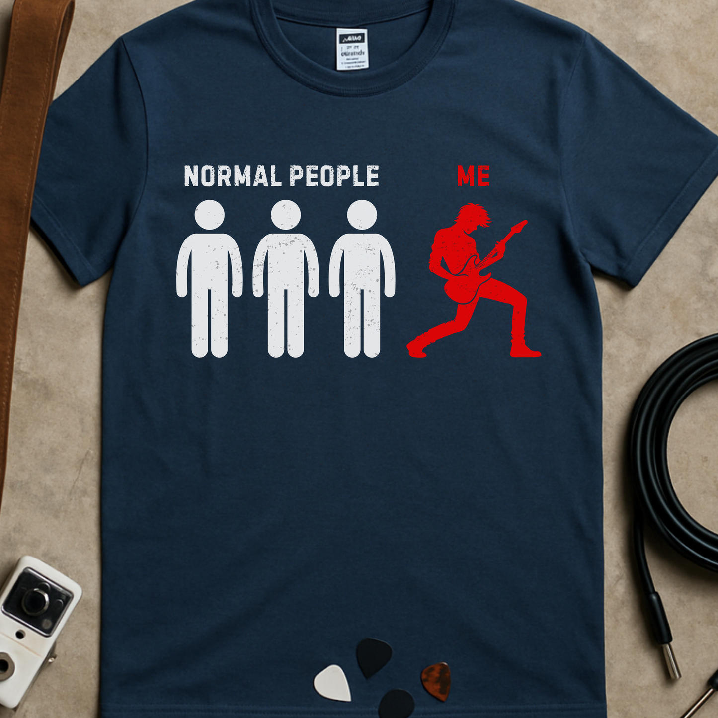 Normal People/Me Guitar T-Shirt