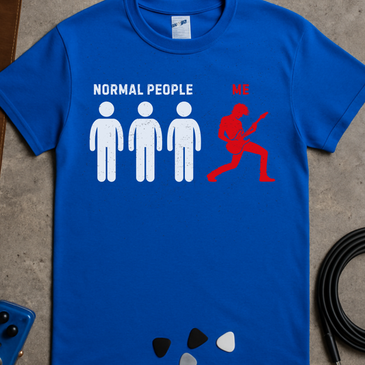 Normal People/Me Guitar T-Shirt