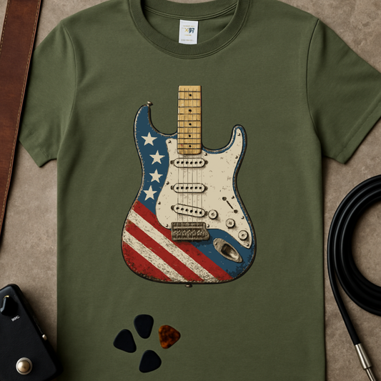 Patriotic Guitar T-Shirt