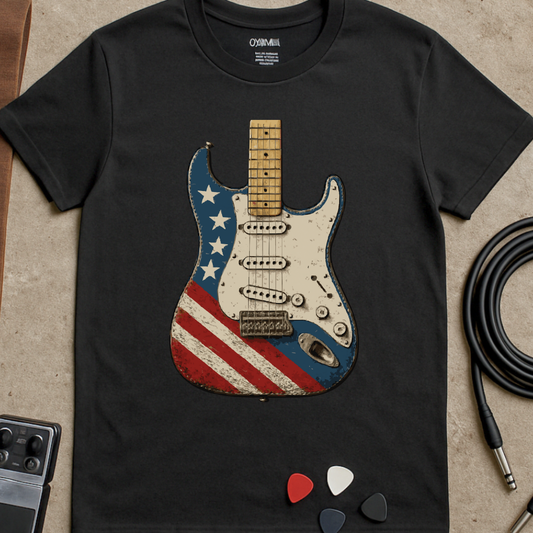 Patriotic Guitar T-Shirt