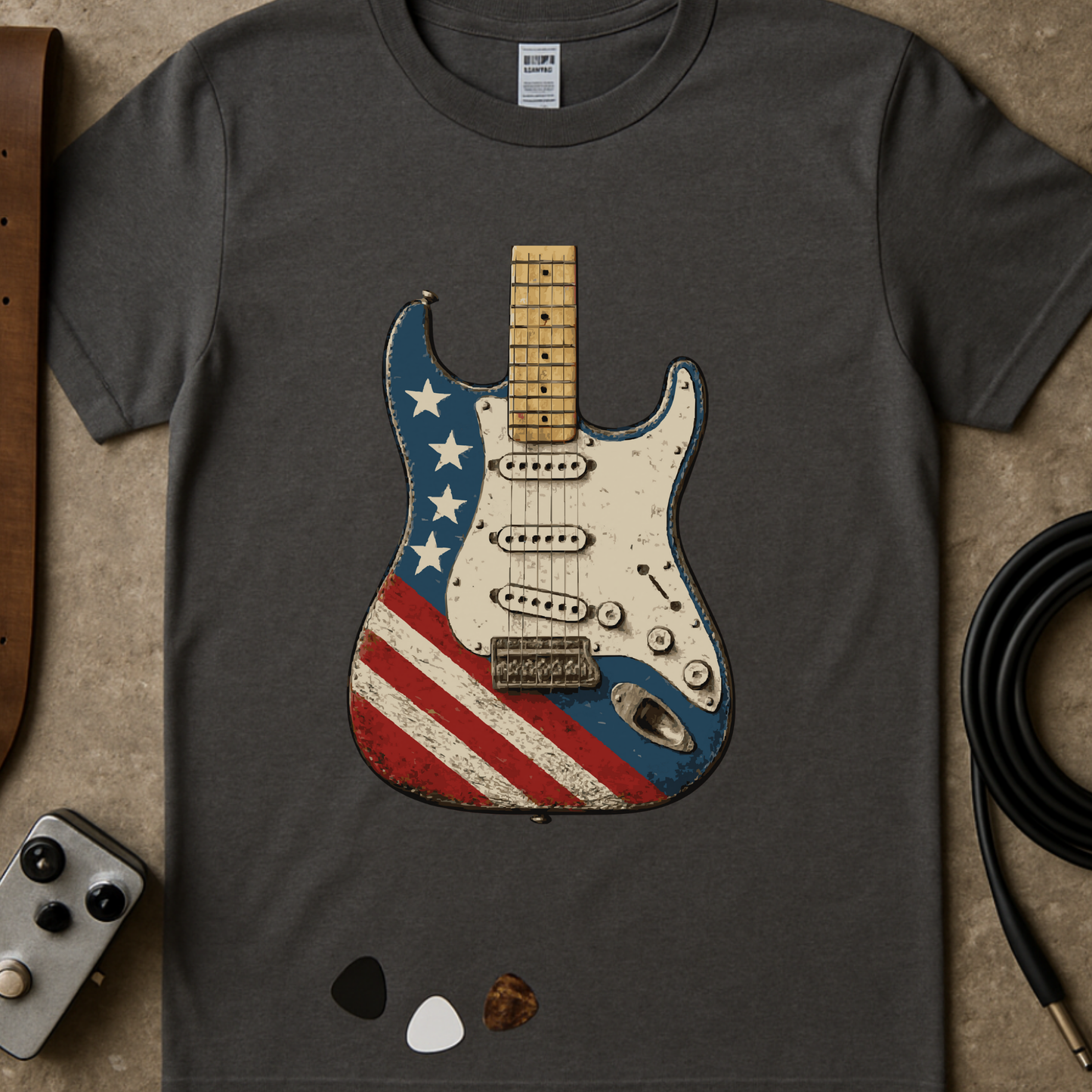 Patriotic Guitar T-Shirt