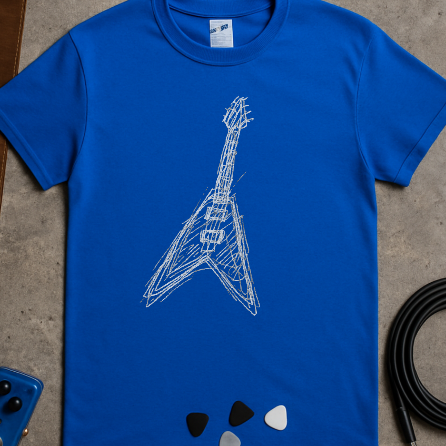 Scribble Flying V T-Shirt
