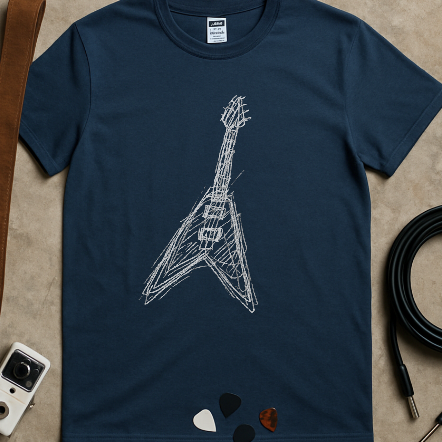 Scribble Flying V T-Shirt