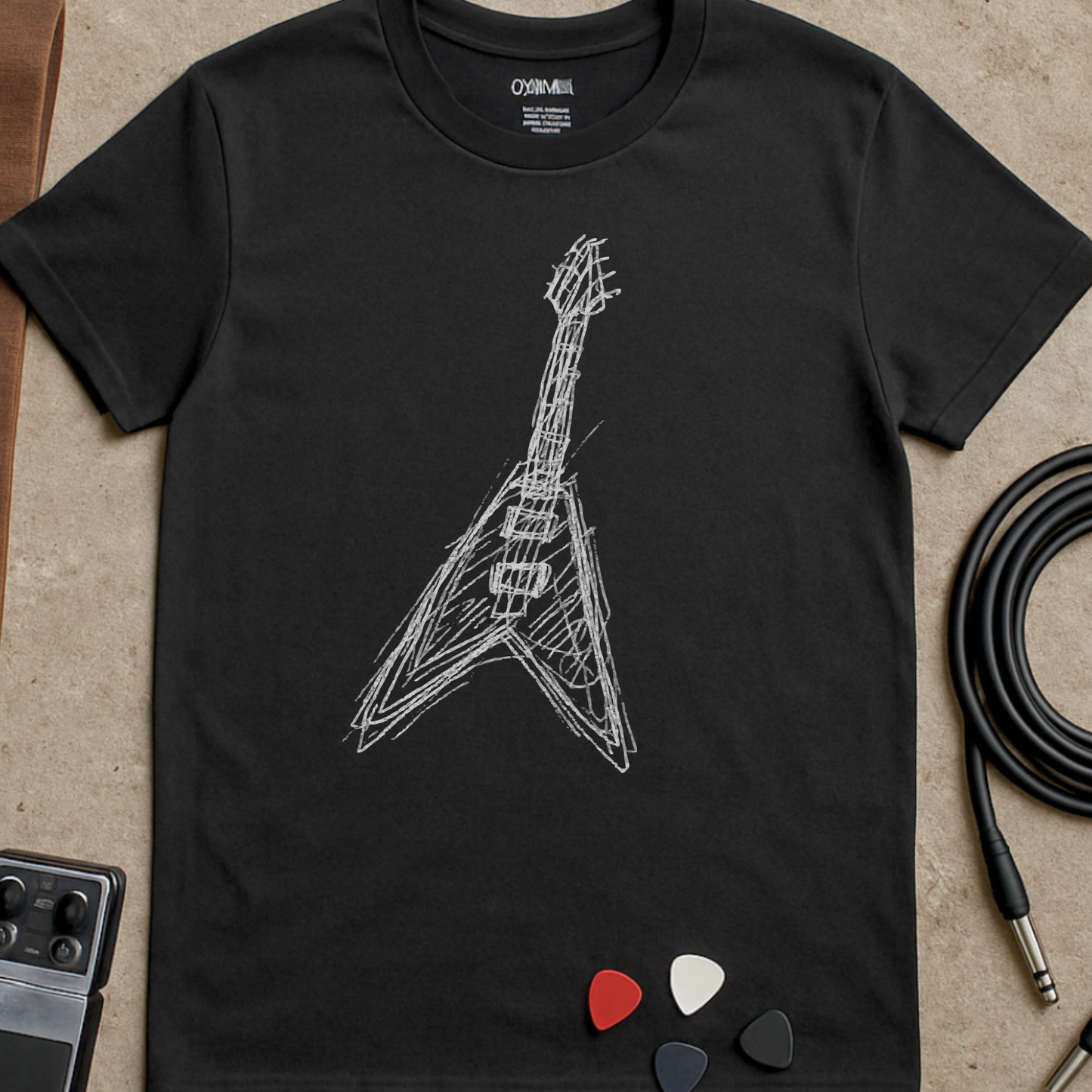Scribble Flying V T-Shirt