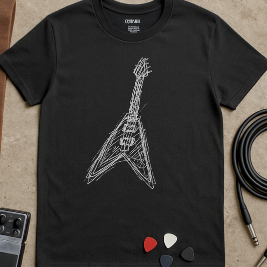 Scribble Flying V T-Shirt