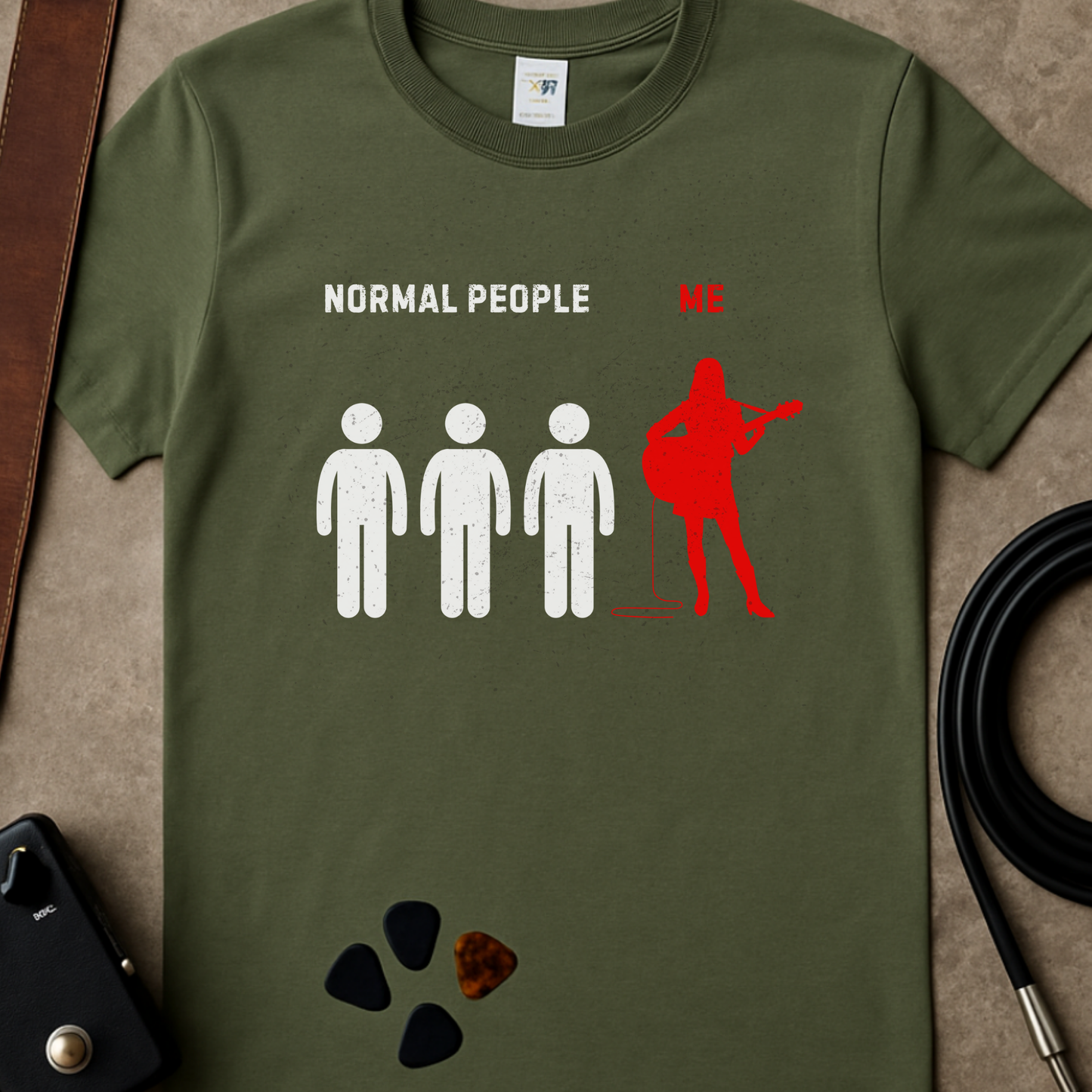 Normal People Acoustic Guitar Female T-Shirt