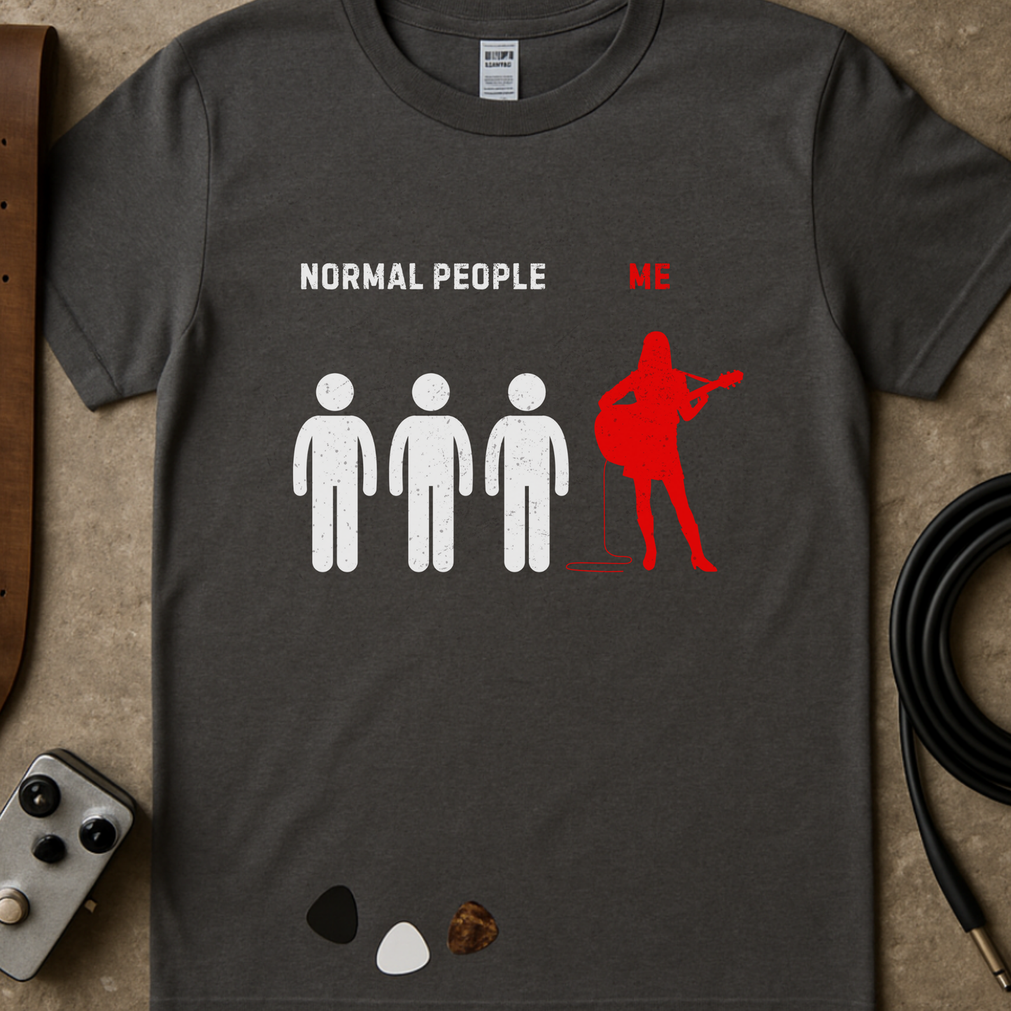 Normal People Acoustic Guitar Female T-Shirt