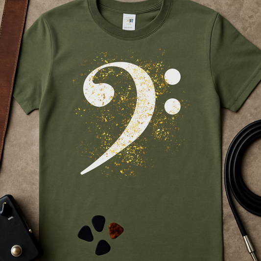 Bass Clef Glitter T-Shirt