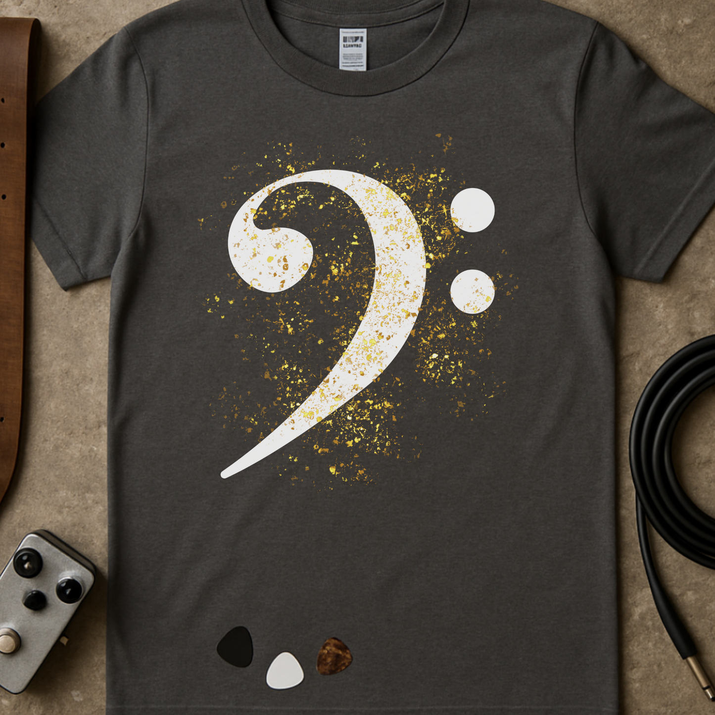 Bass Clef Glitter T-Shirt