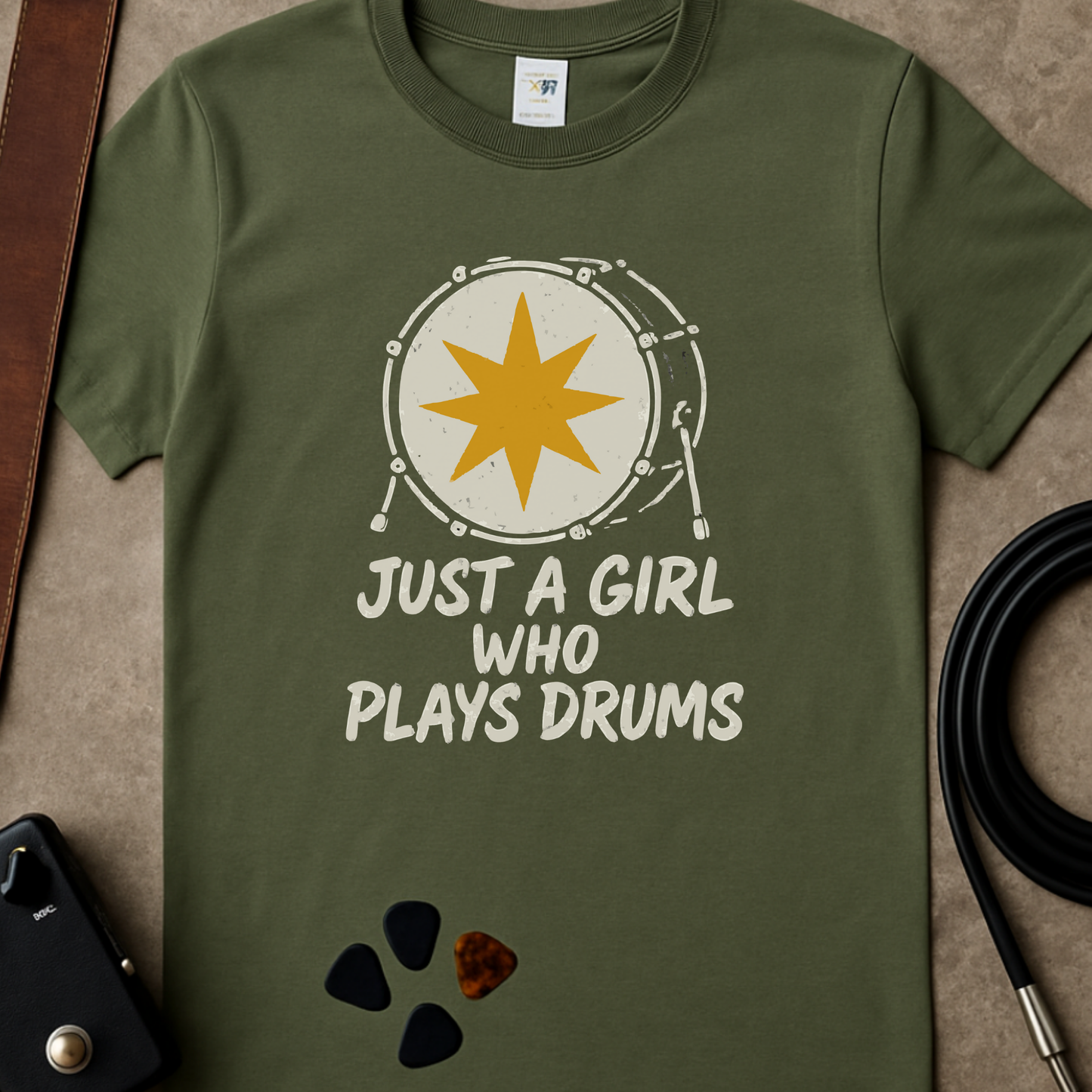 Just a Girl Who Plays Drums T-Shirt