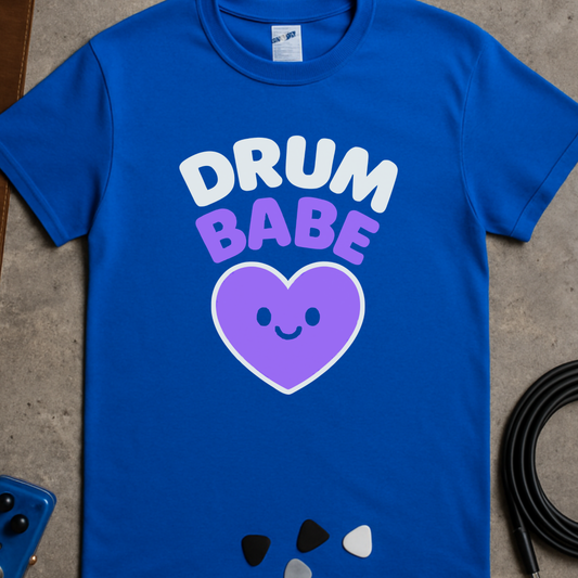 Drum Babe Heart T-Shirt