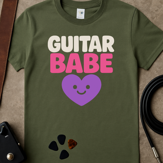 Guitar Babe Heart T-Shirt