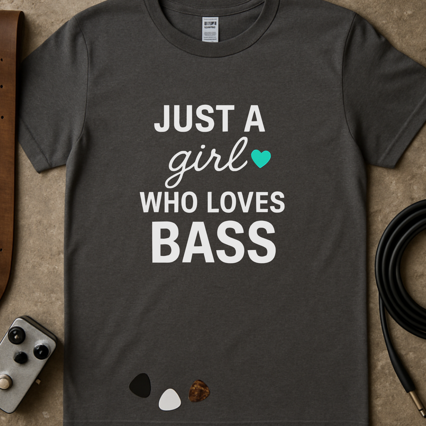 Just A Girl Who Loves Bass T-Shirt