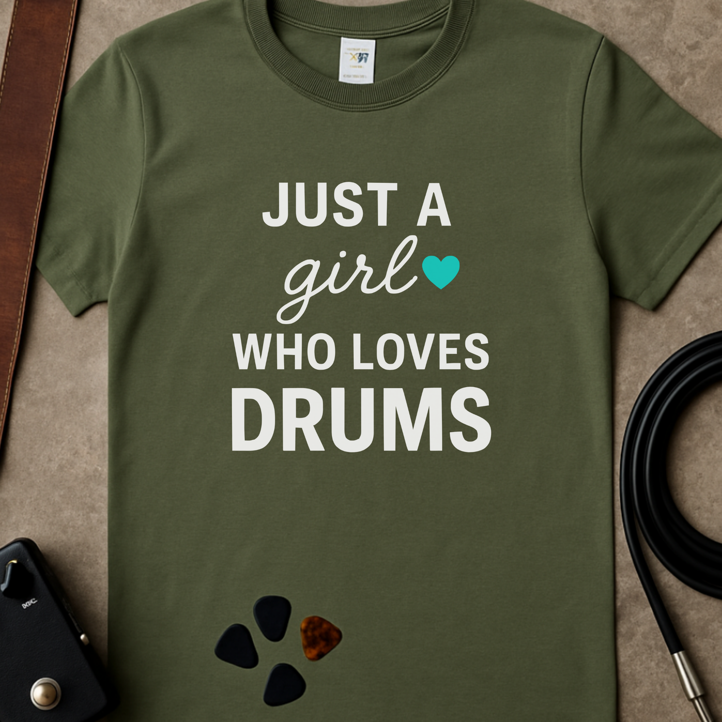 Just a Girl Who Loves Drums T-Shirt