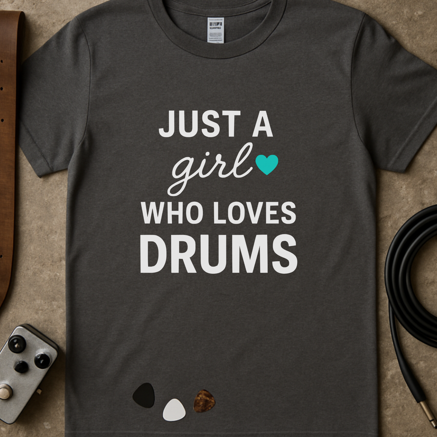 Just a Girl Who Loves Drums T-Shirt