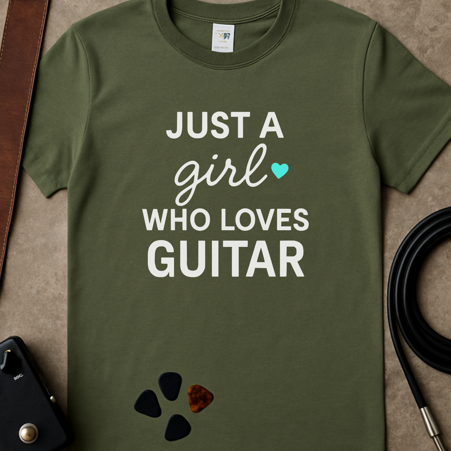 Just a Girl Who Loves Guitar T-Shirt