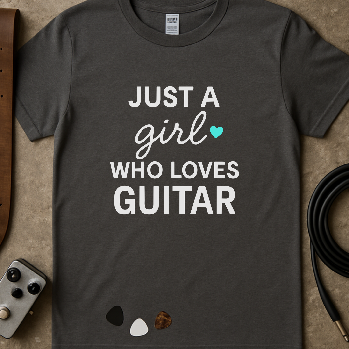 Just a Girl Who Loves Guitar T-Shirt