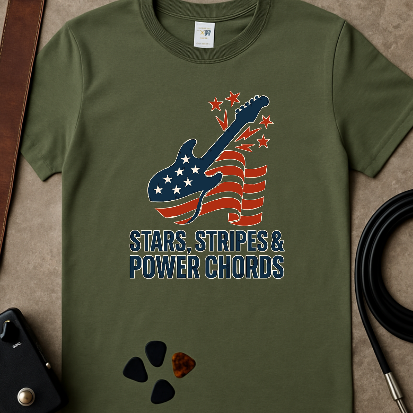 Stars, Stripes & Power Chords T-Shirt