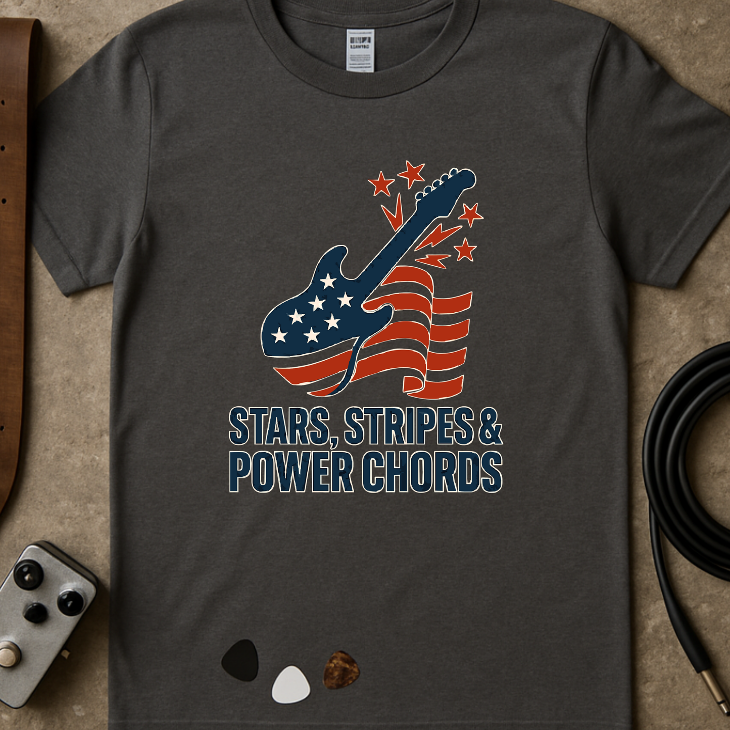 Stars, Stripes & Power Chords T-Shirt