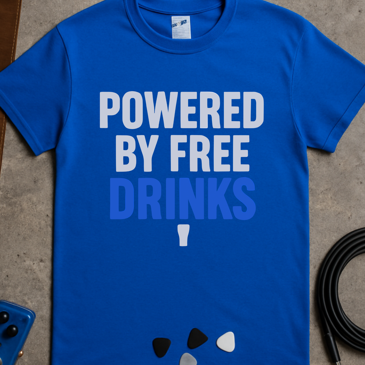 Powered By Free Drinks T-Shirt