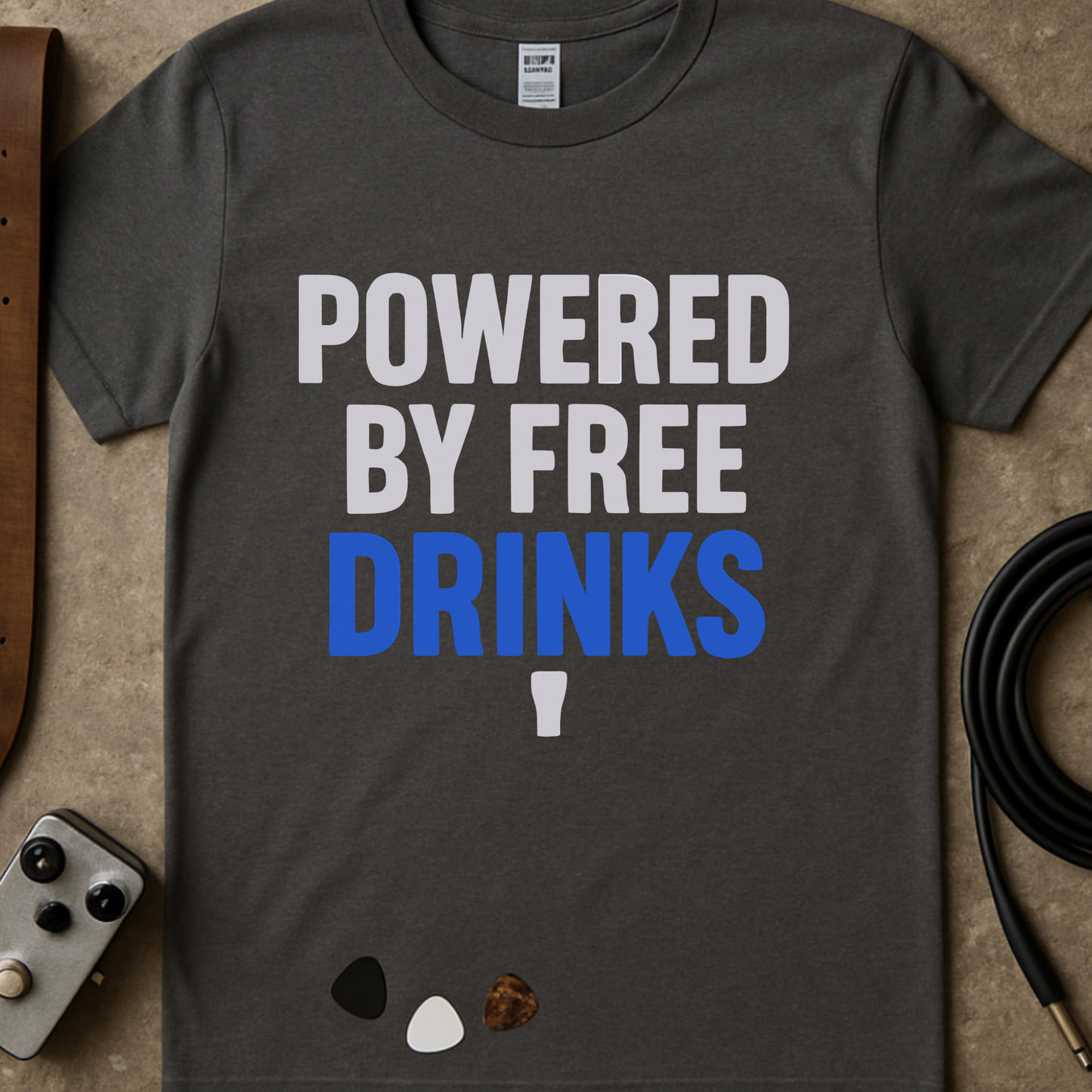 Powered By Free Drinks T-Shirt